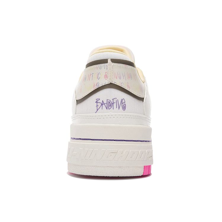 Li Ning Rookie Amortyzujące Antypoślizgowe Trwałe Niskie Retro Buty do Koszykówki Damskie sneakersy Off-White ABCS024-1