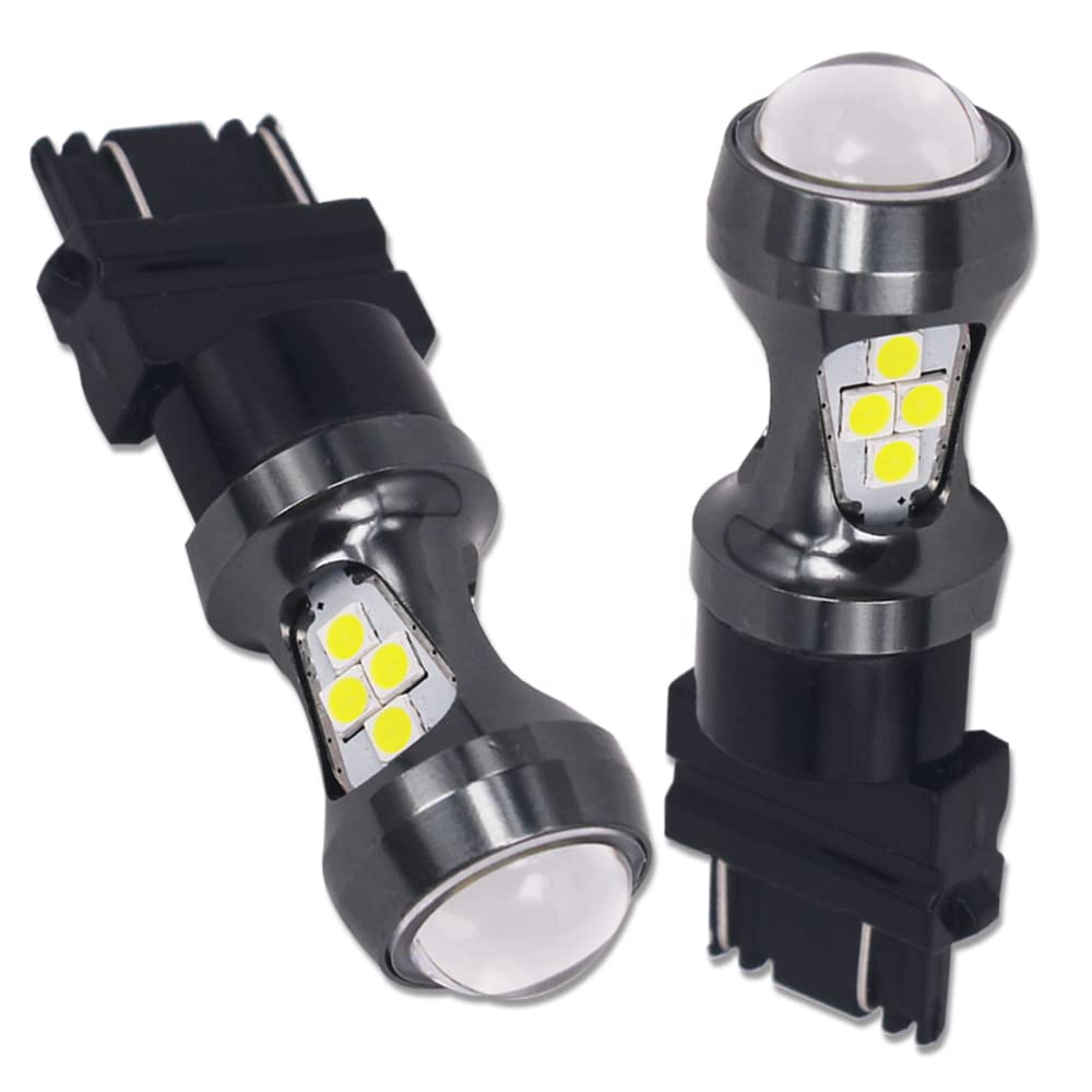 

HSUN T25 3157 LED задний поворот стоп-сигнал техосмотр автомобиля SMD3030 LED 1 год качества 2 белые лампочки P27/7W, лампа, сигнал, лампа, лампа, соответствующий, чип, белый