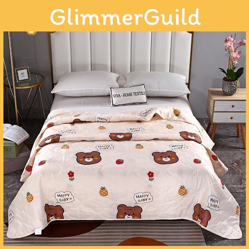 Rabbit Radish Bear Flower Printed Washed Cotton Summer Air Quilt Conditioning