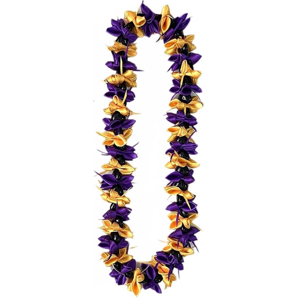 Graduation Leis Braided Lei Class of 2025 Honor Cord Rope for Graduation Party Student Grad DIY Decors Gold, Purple