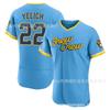 Milwaukee Brewers 22 Christian Yelich City Connect Elite Baseballtrikot Unisex Fanartikel