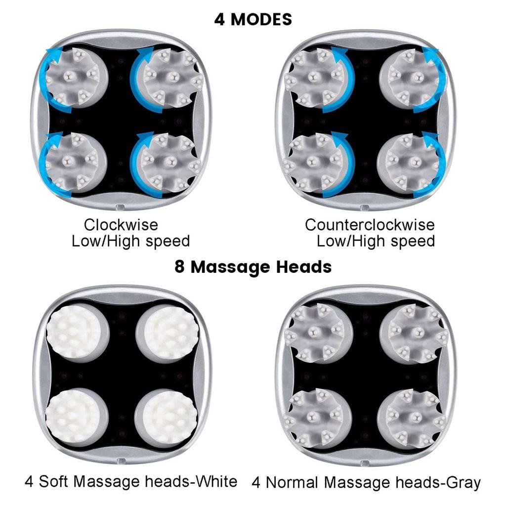 Wireless Electric Head Massager 4D Scalp Massage Prevent Hair Loss Device Waterproof Neck Back Massager