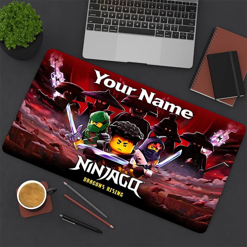 Custom 1Pc Ninjago Dragons Warriors Gaming Mouse Pad Keyboard Desk Mat Non-slip Rubber Lock Edge Waterproof Computer Mousepad for Office Q182