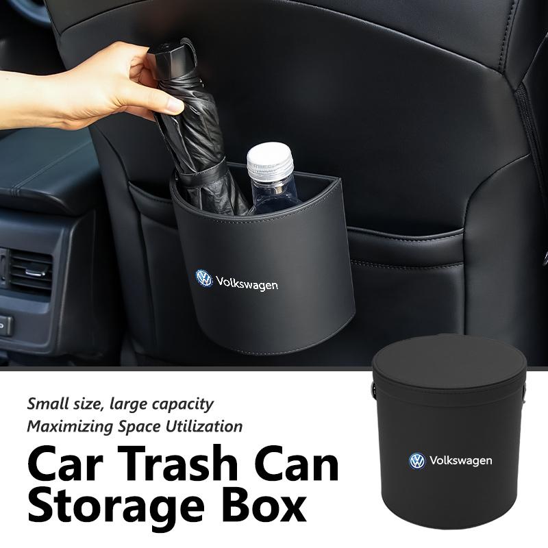Car Semicircle Trash Can Door Hanging Garbage Bin Storage Box For Volkswagen VW Golf 4 5 6 7 Polo Jetta Sagitar Magotan Passat ze9