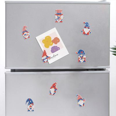 6Pcs DIY Diamond Art Refrigerator Magnet Diamond Painting Magnets Kit Crystal Sparkling Diamond Magnets Set for Art Crafts Gift