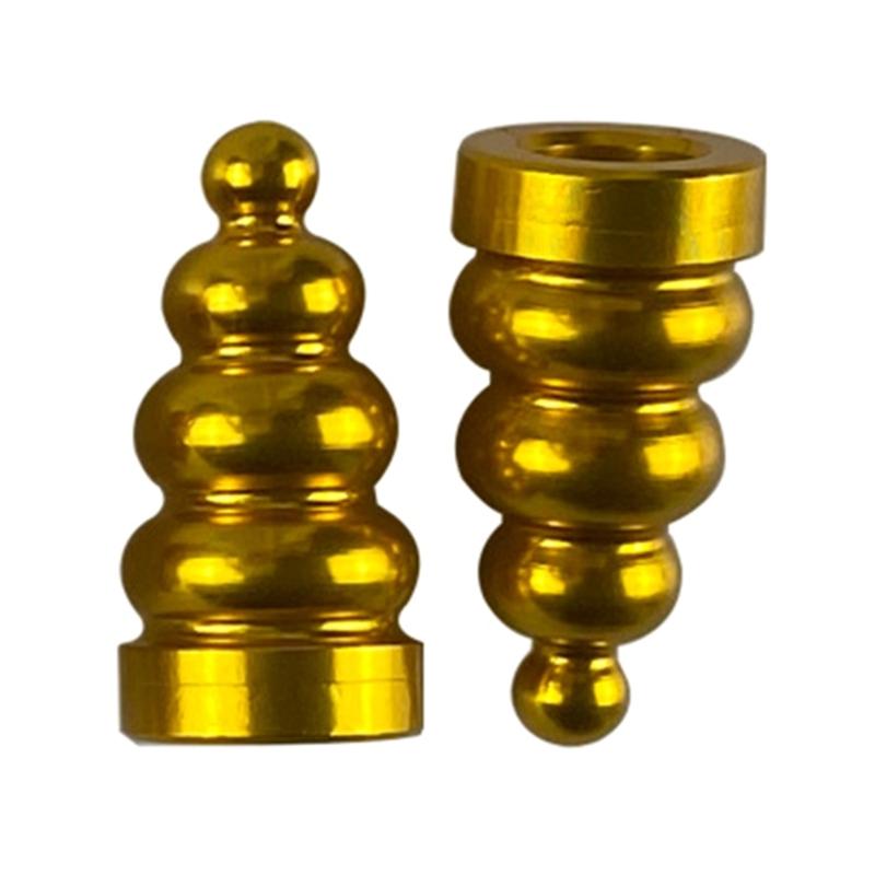 

Tire Valve Stem Caps Aluminum Tire Valve Caps Set Universal Stem Covers for Car Trucks Motorbikes SUVs & Bikes 4-Piece золотой