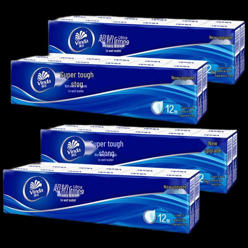 Vinda Ultra-Tough 4-Ply Unscented Pocket Tissues