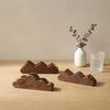 Solid Black Walnut Business Card Holder - Men's Desk Stand & Wooden Gift Box Storage
