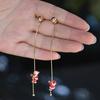 Asymmetric Snowflake Christmas Boot Hat Drop Earrings Long Tassels Earring for Women Ear Rings Party Accessories