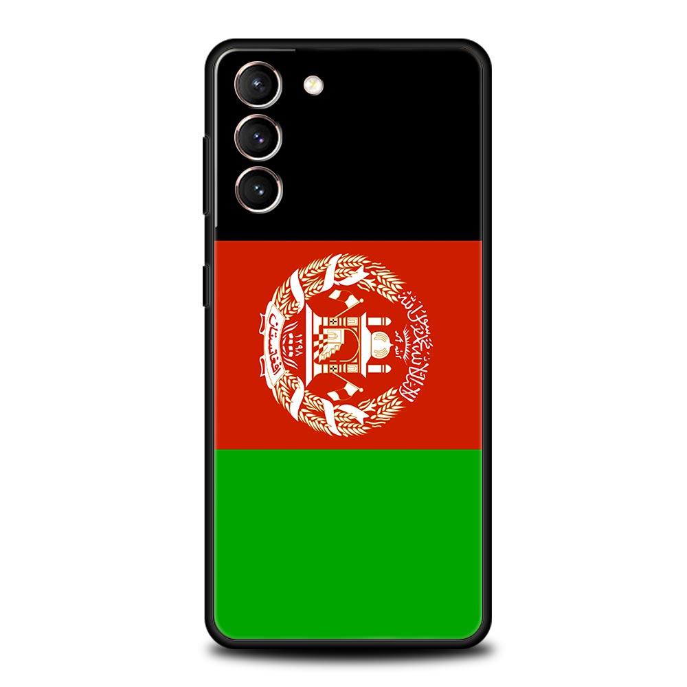 Afghan Afghanistan Flag Phone Case For Samsung Galaxy S23 Ultra S22 S21 S20 FE 5G S10 S10E S9 S8 Plus Note 10 20 Cover Bumper