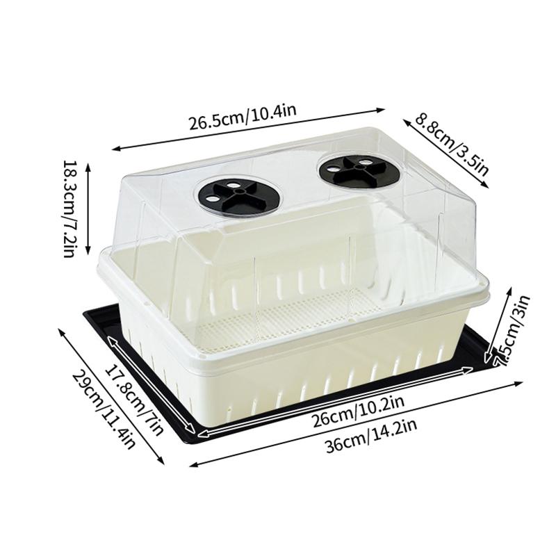 

Горшок для рассады с поддоном для выращивания бобов в гидропонном методе, регулируемая вентиляция для проращивания овощных ростков, посадка белый