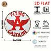 Aviation Gasoline Winged Tin Sign Vintage Metal Wall Art for Home Cafe Garage Decor