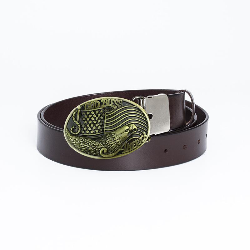 Bronz Nokta Boya Kartal Tokalı Kemer Amerikan Bayrağı Moda Bayrağı Kemer