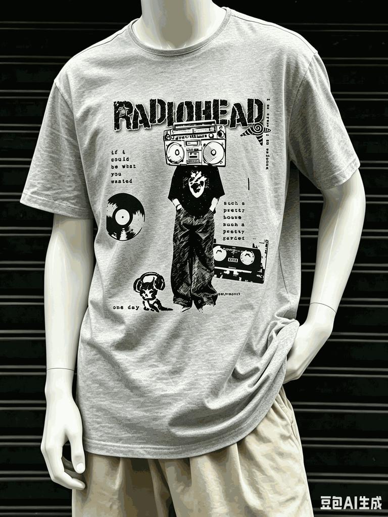 Radiohead For Fan Gift Tshirt Unisex Unisex Harajuku Oversized Unisex Short Sleeve Streetwear High Quality Couples Classic Fashion
