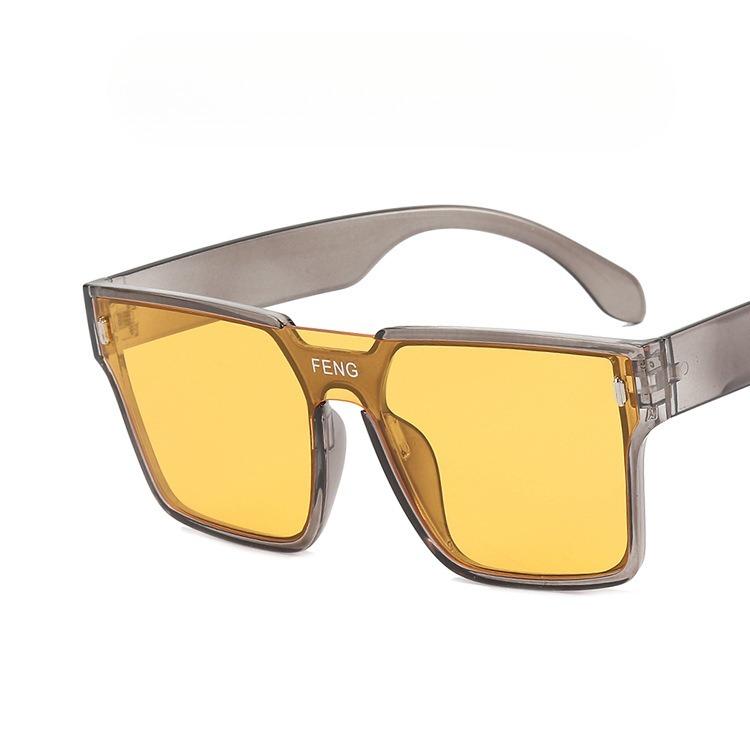 

Cool Street Shot Sunglasses with Big Square Green PC Frame and UV400 Luxury Men Women Driving Glasses Fashionable as pictures