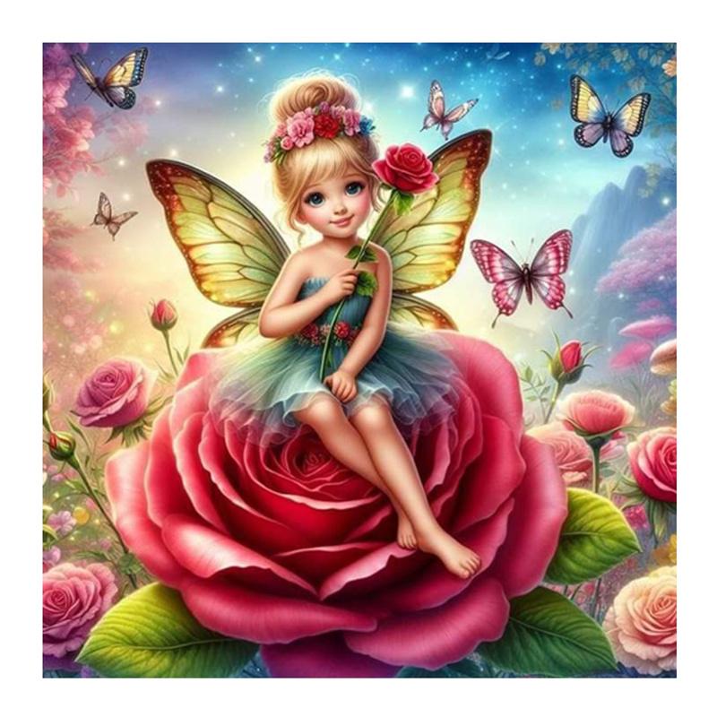 

DIY 5D Алмазная Картина Фея Полная Круглая Мозаика Пейзаж Картина Вышивка Крестом Набор Искусство Стразы Домашний Декор Подарок Round 30x30cm