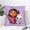 Gabbys Dollhouse Doodles Square Pillow Cases Cushion Covers Vintage Zippered Decorative Throw Pillow Case Cover for Sofa