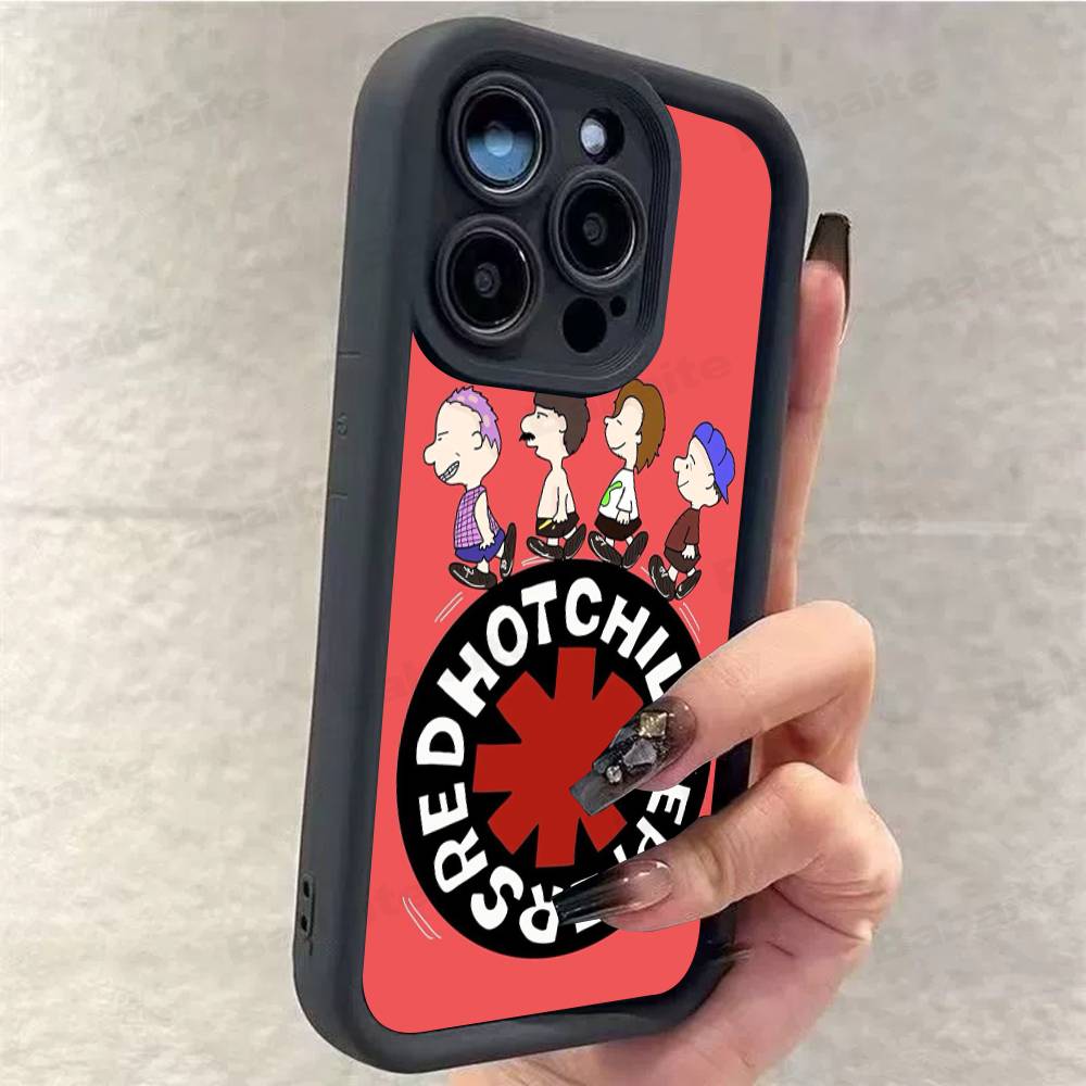 Red Hot Chili P-Peppers Band Phone Case For iPhone 17 16 15 14 13 12 11 Pro Max Silicone Back Cover
