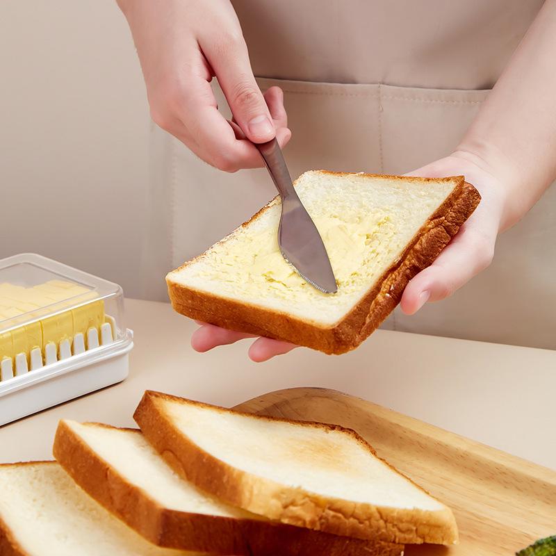Butter Slicing Storage Box with Lid - Dustproof, Fresh-Keeping Refrigerator Butter Cutter