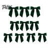 Christmas Party Decorative Accents 10Pcs Velvet Bows, 11x12.5cm Large Ribbon Ornament with Built-in Cable Tie Red Bows for Xmas Tree And Wreath