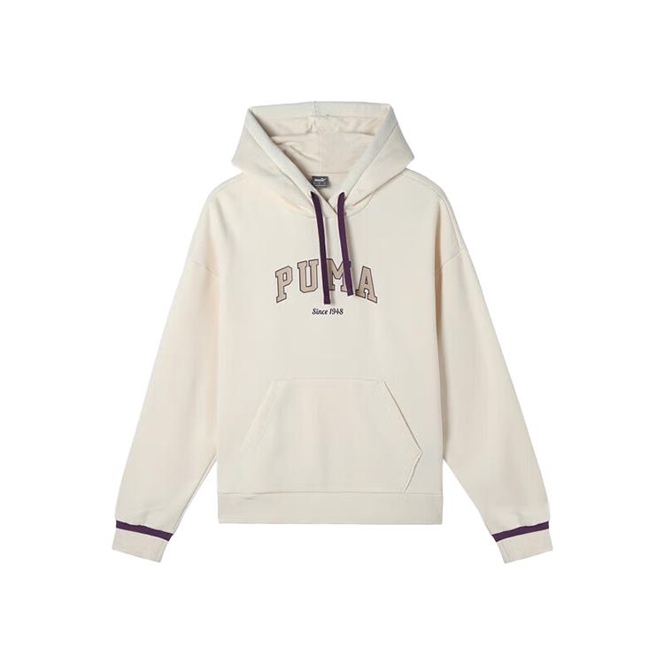 Puma Varsity 2.0 Hoodie Casual Pullover Long Sleeve Sweatshirt Women hoodies Almond 686189-87