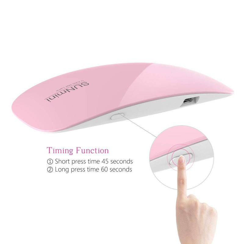 6W Portable Mini UV Nail Lamp USB Charge Timer LED Quick Dry Nails Gel Manicure for Nail Art