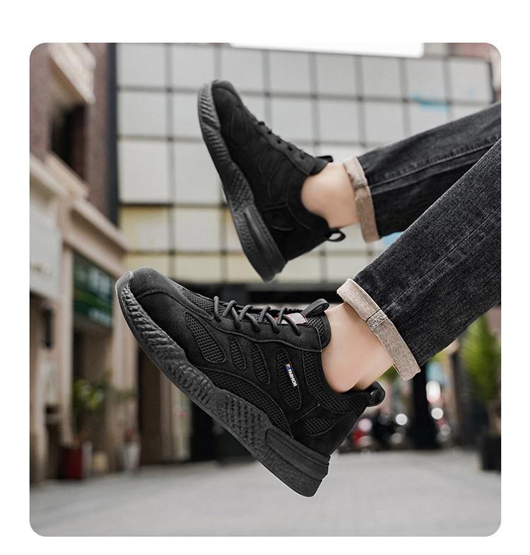 Men's Breathable Mesh Sneakers - Anti-Slip, Soft Sole, Casual Work Shoes for Summer