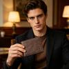 Herren Bifold Geldbörse Minimalistische Taschen-Kurzgeldbörse mit Reißverschluss-Münzfach Kartenhalter Geldbörse für Arbeit Reisen