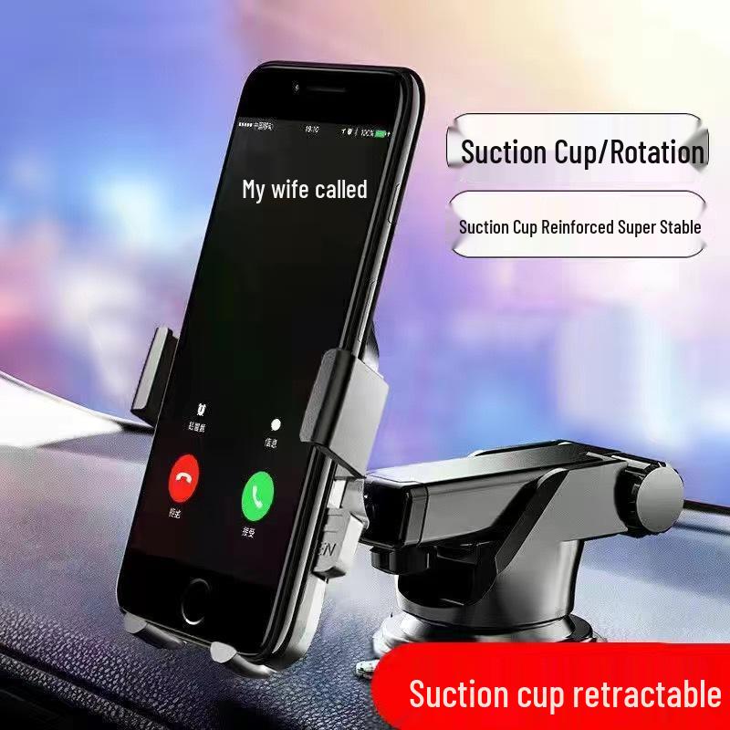 Universal Car Phone Holder - Large Suction Cup for Windshield & Air Vent Standard