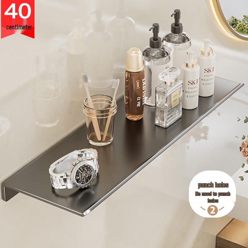 Gunmetal Grey Stainless Steel Bathroom Shelf