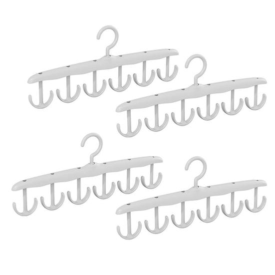 45326 Pcs Hangers with 12 Swivel Hooks Great Load Bearing Rotary Hat Belt Scarf Socks Tie