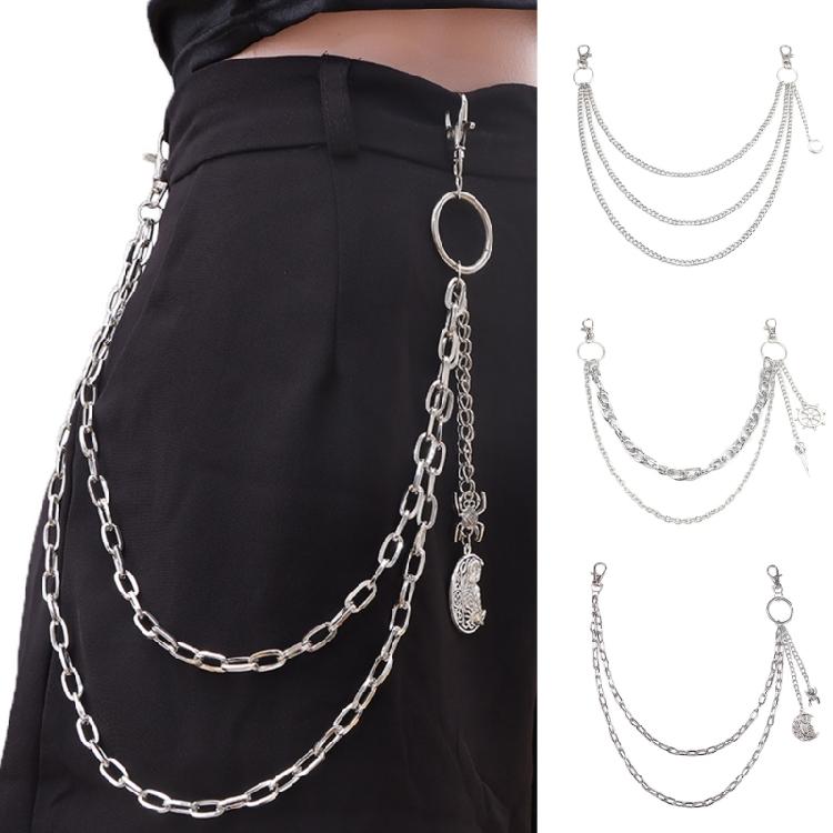 Hip Hop Pants Chain Stylish Links For Dancers Punk 2000s Trend Jean Multi-layer Chains for Edgy Streetwear Looks