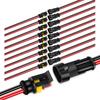 Waterproof 2 Pin Wire Connectors - Automotive Connector Kit for Car Truck Motorcycle Marine Boat Quick Connect Replacement