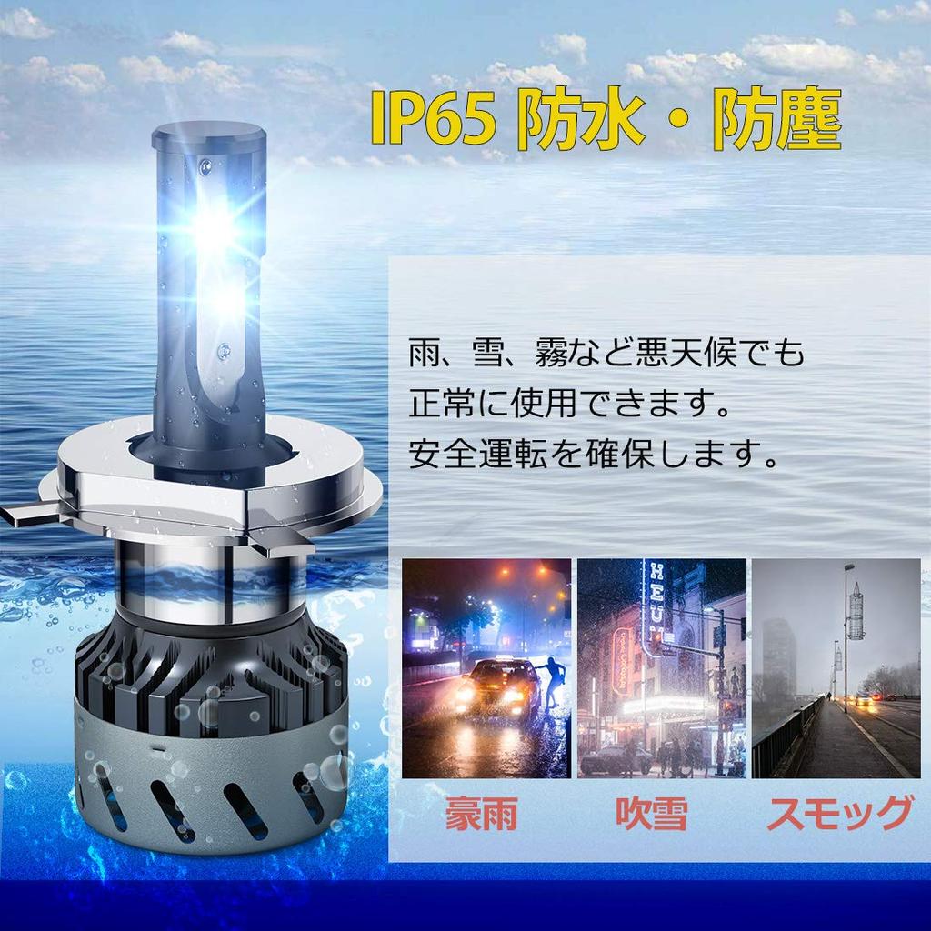 LED Headlight H4 3 Color Temperature 3 Mode Switching Integrated Ultra Mini Compact POOPEE LED Bulb for DC12V Cars 28W Emitting 6000K 3000K 4300K