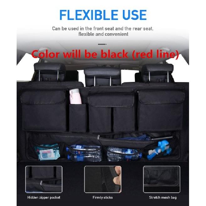 Car Trunk Organizer Storage Bag Backseat Capacity Stowing Tidying Oxford Cloth