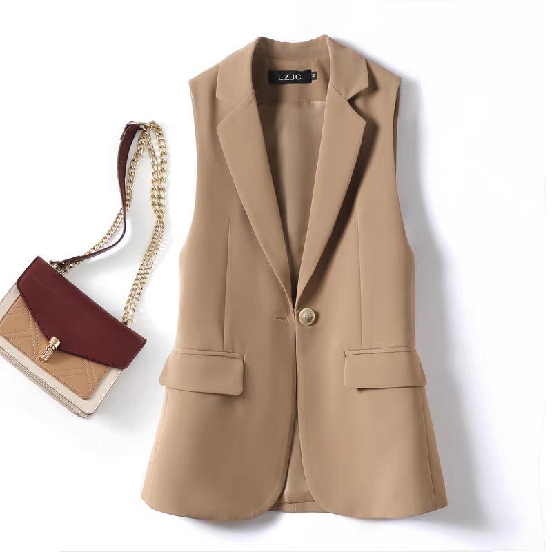 Women's One-Button Petite Suit Vest - Cross-border Spring/Autumn New Style