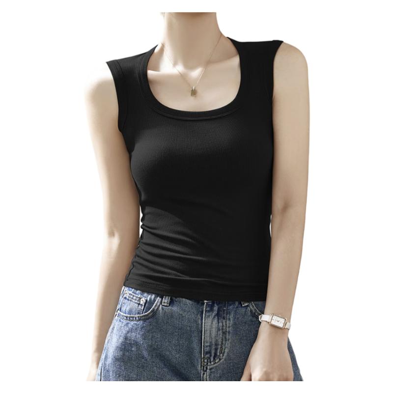 BOPRUIEY Women's Sleeveless Tank Top with Chest Pad