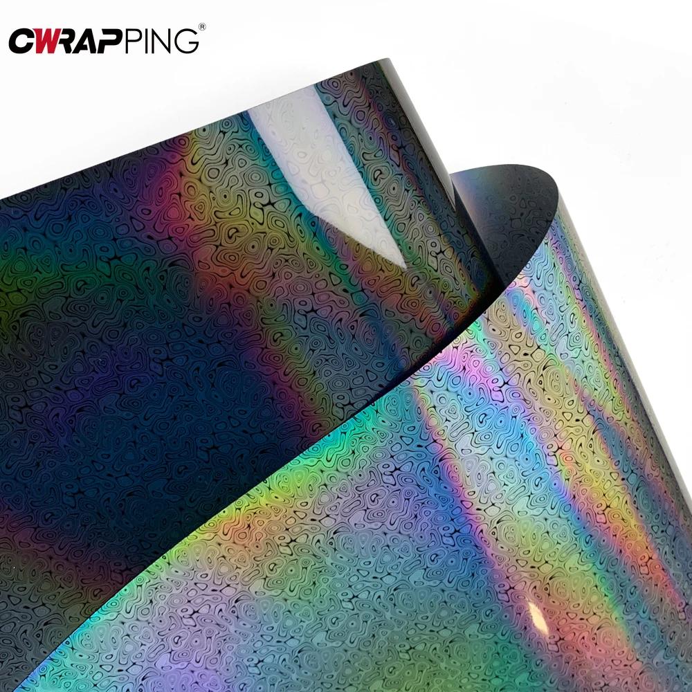 Laser Black Carbon Fiber Car Sticker Creative Change Films Waterproof Vinyl Body Modification Decorative for Car Accessories