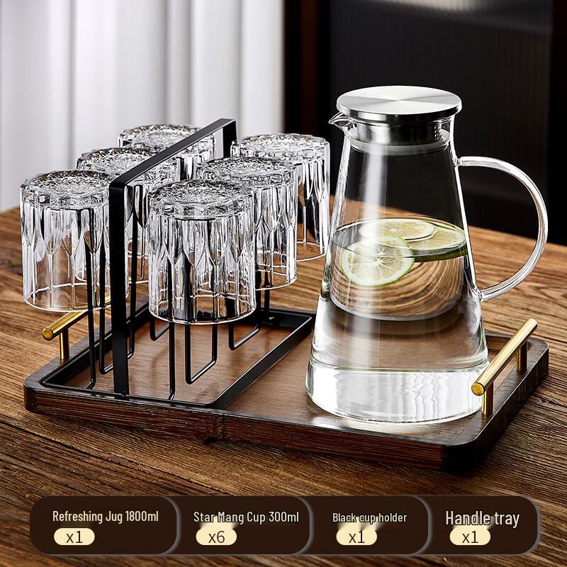 Handun Starburst Glass Drinkware Serving Set