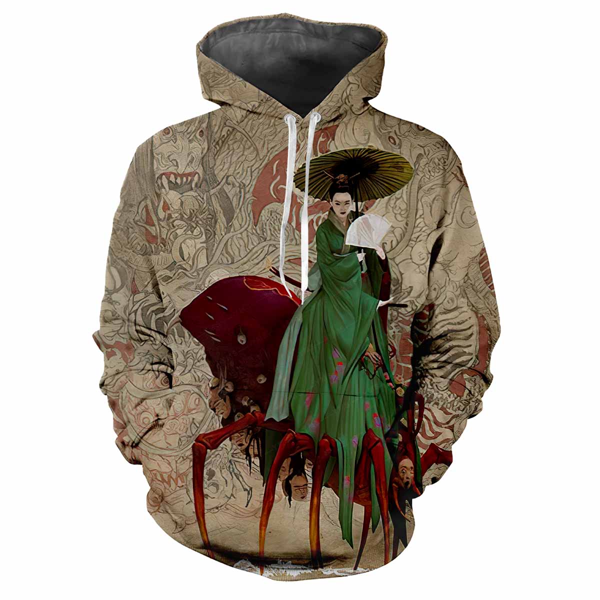 

Японский Кабуки 3D Харадзюку печатный мультфильм аниме крутая мода авангардный мужской женский мягкий и удобный трендовый худи 5XL