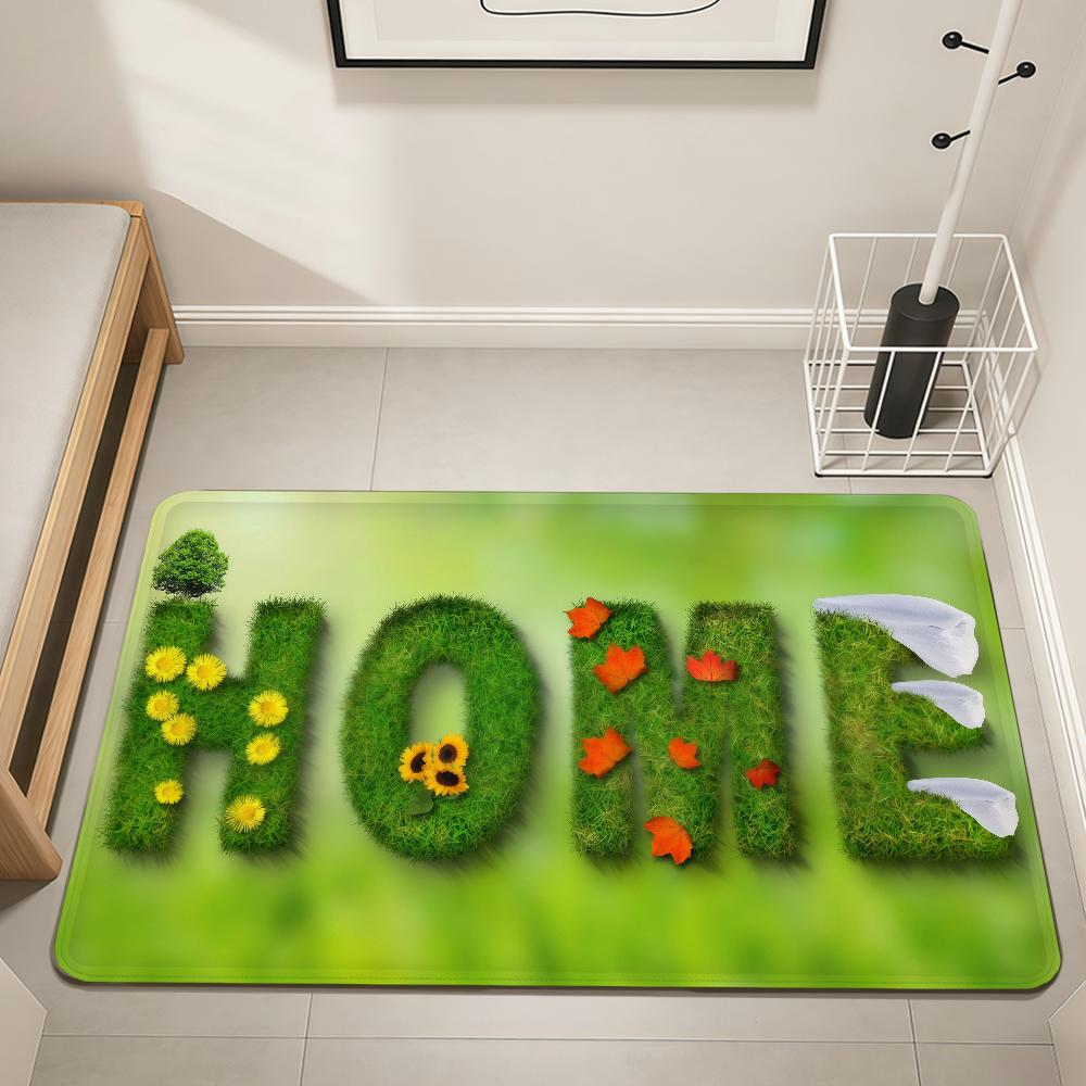 modern word art fashion family LOVE Home Bedside Rug Kitchen Bath Floor Mat Hallway Balcony Carpet Entrance Doormat hogar Decor