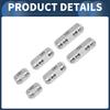 INFINAUTO Engine Spark Plug Separator Internal 7mm 8mm Ignition Wire Separator Holder for Chevrolet Ford Plastic Silver Tone 6pcs