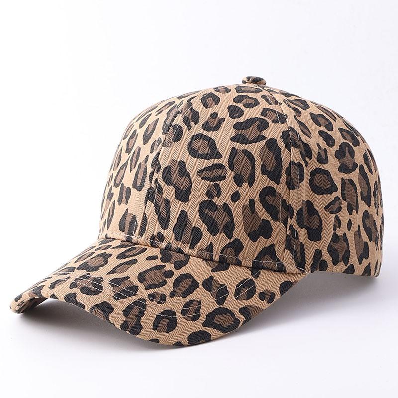 Leopard Print Baseball Cap Men Women Cotton Sun Hat Fashion