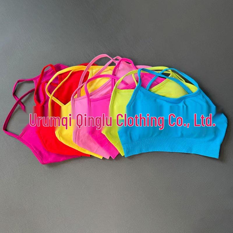 DFYNE Nahtloser Sport-BH mit Kreuzrücken aus Nylon-Spandex für Damen