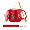 Personalized Christmas Ceramic Mug with Lid and Spoon - Creative Cartoon Design, Perfect for Halloween Gifts