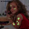 Creative Luminous Christmas & New Year Tattoo Stickers for Kids - Snowflake & Santa Designs
