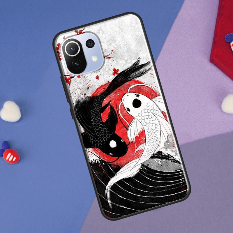 Koi Fish Yin Yang Art Cover For Xiaomi 14 Ultra 13 11T 12T 13T 14T Pro POCO X6 X7 Pro X3 X5 F3 F5 F6 M6 Pro Case