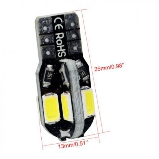 Super White T10 194 168 W5W 2825 LED License Plate Interior Light Bulb 6000K 10X