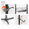 Homlly Free Standing Bike Bicycle Storage Rack Display with Basket (Hold 2/4 bikes)