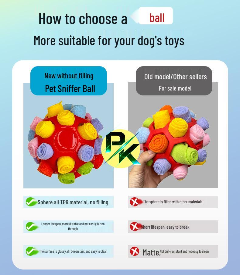 Enhanced Bite-Resistant Pet Snuffle Ball Puzzle Toy
